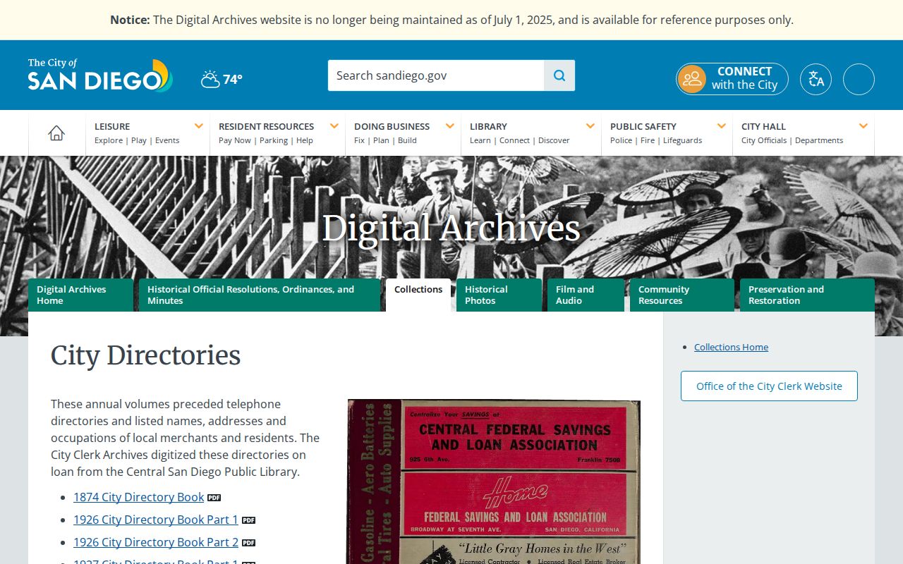 National City city directory digitized historical collection