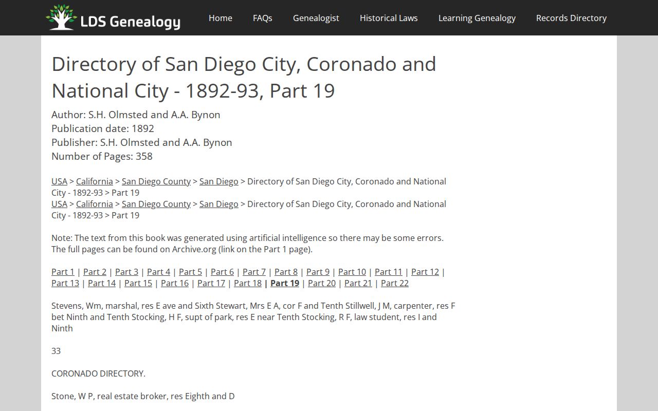 National City city directory 1892 historical entry
