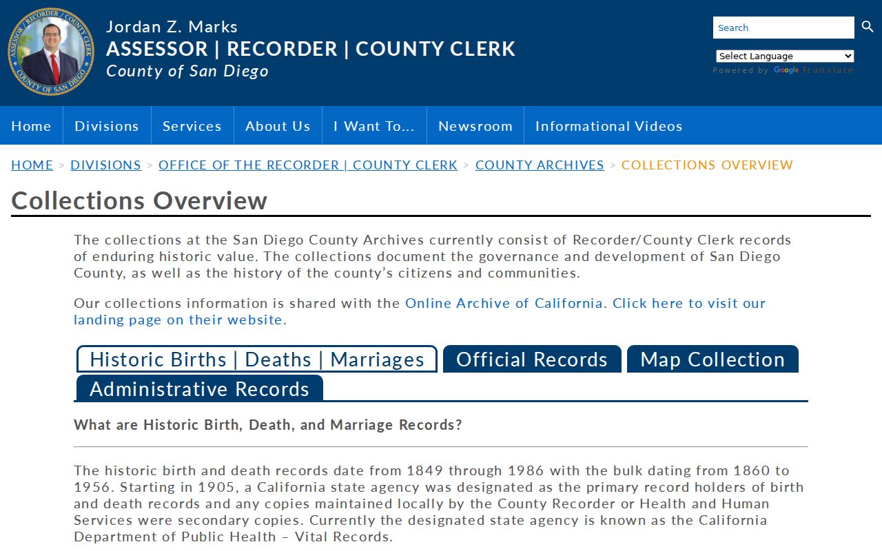 National City past households County Archives collections