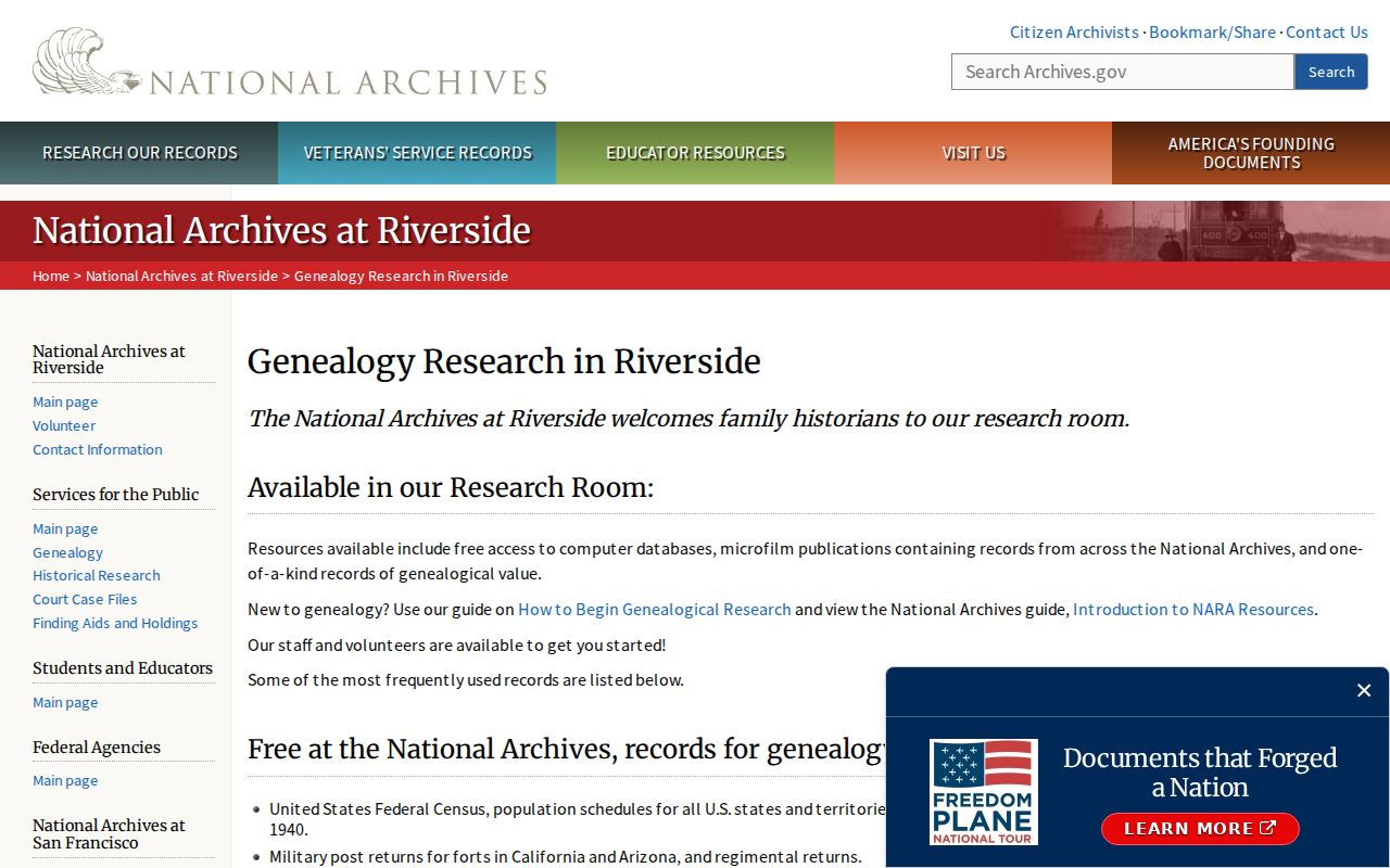 National City past households National Archives genealogy sources