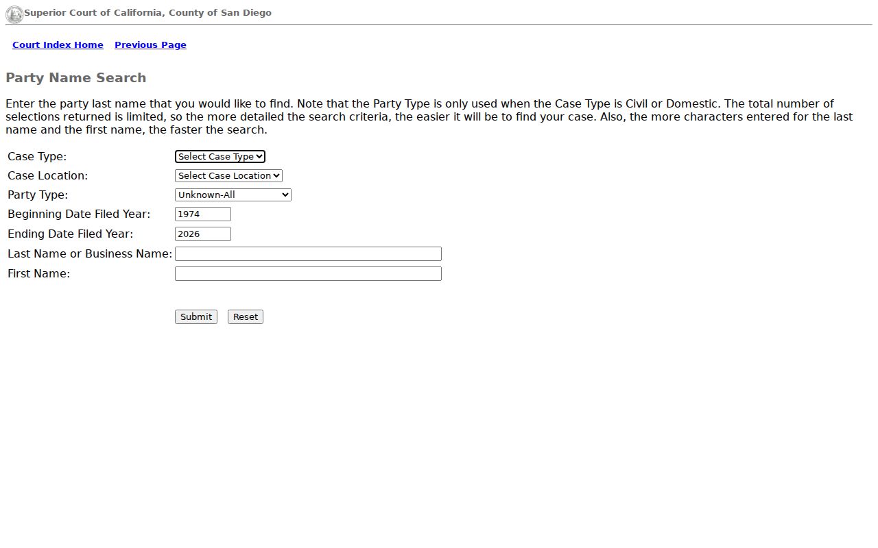 National City resident lookup Superior Court party name search